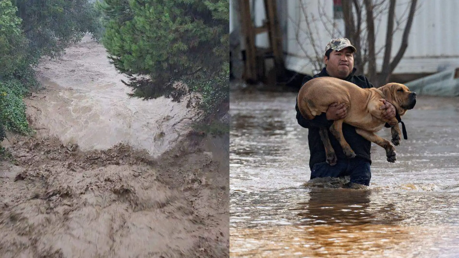 California, bajo el agua el feroz paso de las lluvias